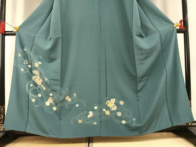 平和屋着物●訪問着　吉祥花文　金彩　正絹　逸品　AABL3291fy
