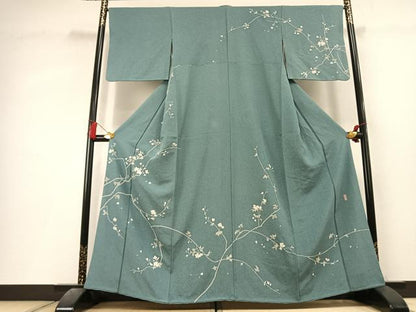 平和屋着物●訪問着　友禅　作家物　枝花文　正絹　逸品　AABL3295fy