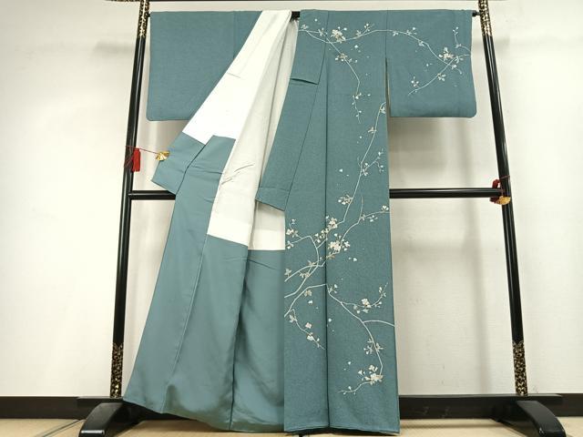 平和屋着物●訪問着　友禅　作家物　枝花文　正絹　逸品　AABL3295fy