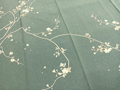 平和屋着物●訪問着　友禅　作家物　枝花文　正絹　逸品　AABL3295fy