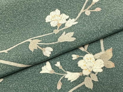 平和屋着物●訪問着　友禅　作家物　枝花文　正絹　逸品　AABL3295fy