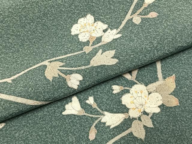 平和屋着物●訪問着　友禅　作家物　枝花文　正絹　逸品　AABL3295fy