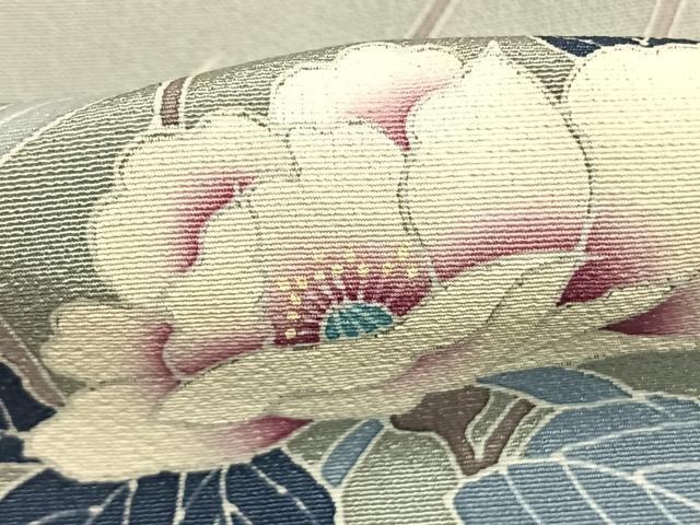 平和屋着物●訪問着　友禅　作家物　枝花文　暈し染め　銀彩　伊勢丹扱い　正絹　逸品　AABL3297fy