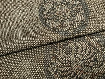 平和屋着物●本場大島紬　9マルキ　花鳥丸文　正絹　逸品　AABL3299fy