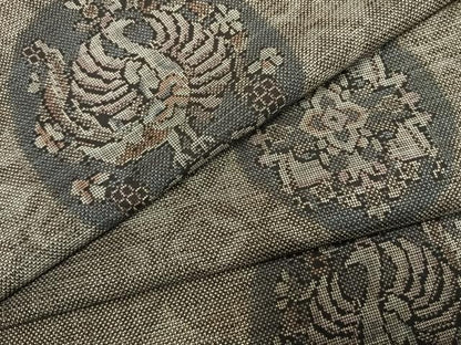 平和屋着物●本場大島紬　9マルキ　花鳥丸文　正絹　逸品　AABL3299fy