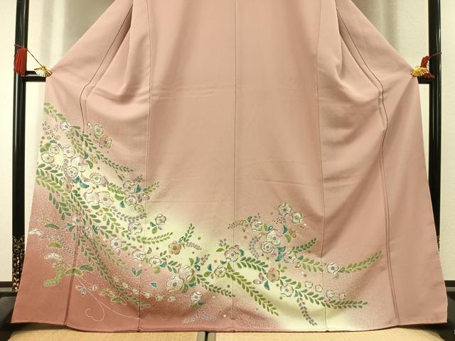 平和屋着物●訪問着　絞り　辻が花　暈し染め　金銀彩　さが美扱い　正絹　逸品　未使用　AABL3302fy