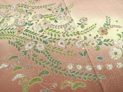 平和屋着物●訪問着　絞り　辻が花　暈し染め　金銀彩　さが美扱い　正絹　逸品　未使用　AABL3302fy
