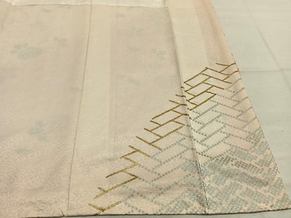 平和屋着物●訪問着　絞り　草花文　暈し染め　正絹　逸品　AABL3303fy
