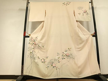 平和屋着物●訪問着　友禅　作家物　枝花文　暈し染め　伊勢丹扱い　正絹　逸品　AABL3304fy