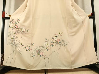 平和屋着物●訪問着　友禅　作家物　枝花文　暈し染め　伊勢丹扱い　正絹　逸品　AABL3304fy