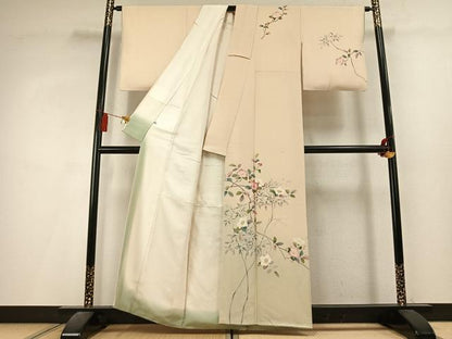 平和屋着物●訪問着　友禅　作家物　枝花文　暈し染め　伊勢丹扱い　正絹　逸品　AABL3304fy