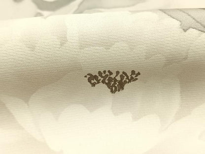 平和屋着物●訪問着　作家物　手描き　草花文　正絹　逸品　AABL3305fy