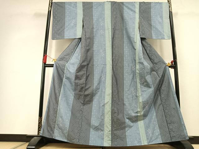 平和屋着物●本場大島紬　花間道　やまと誂製　正絹　逸品　AABL3308fy