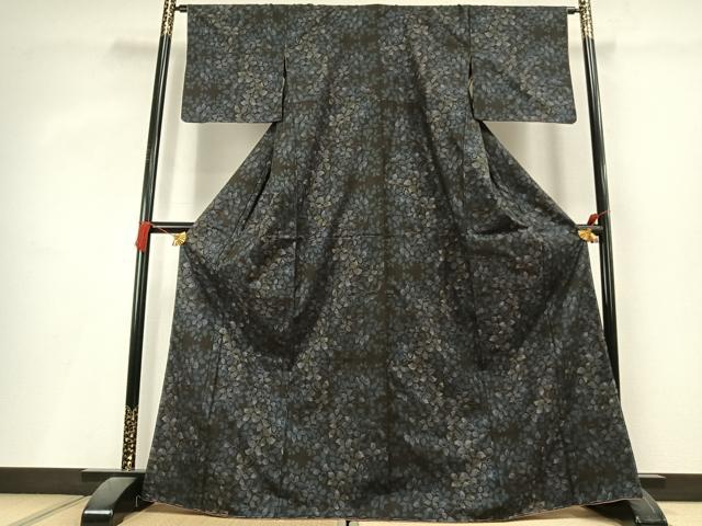 平和屋着物●本場大島紬　7マルキ　南天文　正絹　逸品　未使用　AABL3311fy