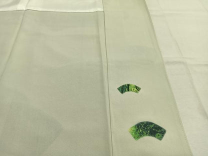平和屋着物●訪問着　中国国宝刺繍　乱針刺繍　総刺繍　地紙重ね竹文　正絹　逸品　AABL3317fy
