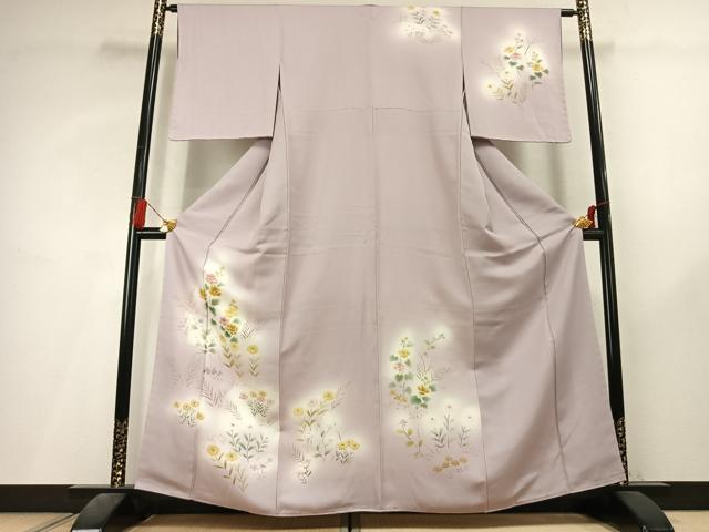 平和屋着物●訪問着　草花文　暈し染め　高島屋扱い　正絹　逸品　未使用　AABL3328fy