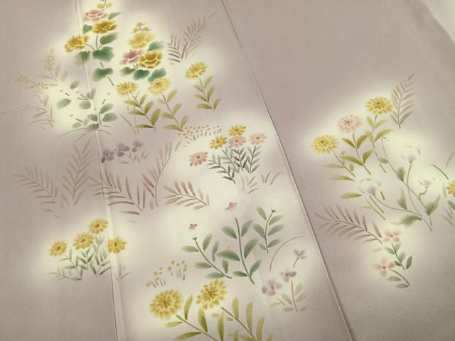 平和屋着物●訪問着　草花文　暈し染め　高島屋扱い　正絹　逸品　未使用　AABL3328fy