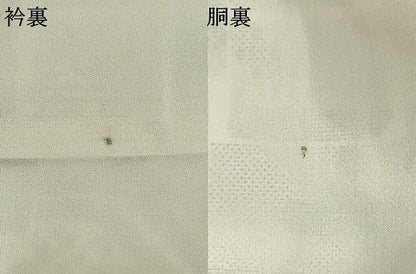 平和屋着物●本場大島紬　白大島　9マルキ　幾何学文様　正絹　逸品　AABL3331fy