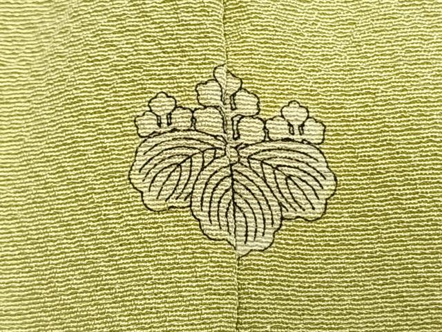平和屋着物●上質な色無地　若菜色　正絹　逸品　未使用　AABL3334fy