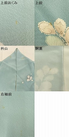平和屋着物●訪問着　絞り　辻が花　暈し染め　ロング丈　正絹　逸品　AABL3335fy