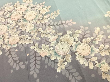 平和屋着物●訪問着　絞り　辻が花　暈し染め　ロング丈　正絹　逸品　AABL3335fy