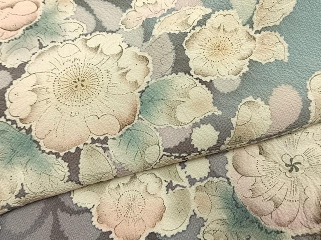 平和屋着物●訪問着　絞り　辻が花　暈し染め　ロング丈　正絹　逸品　AABL3335fy