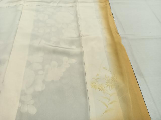 平和屋着物●訪問着　絞り　辻が花　暈し染め　ロング丈　正絹　逸品　AABL3335fy