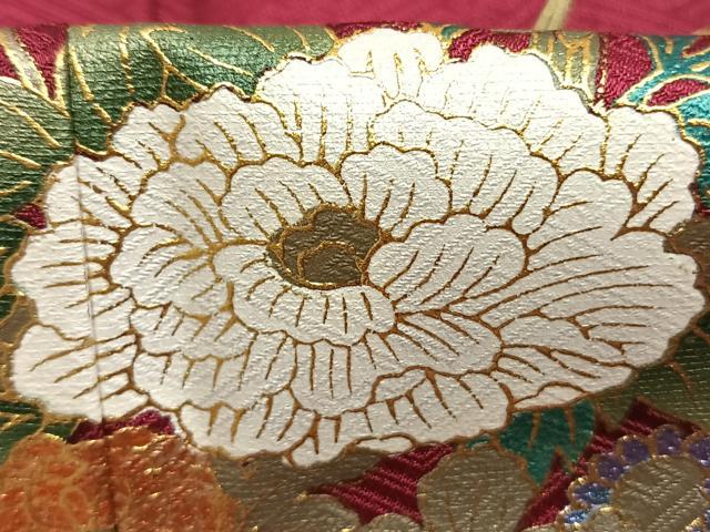 平和屋着物●豪華振袖　片輪車花文　暈し染め　金銀彩　正絹　逸品　AABL3336fy