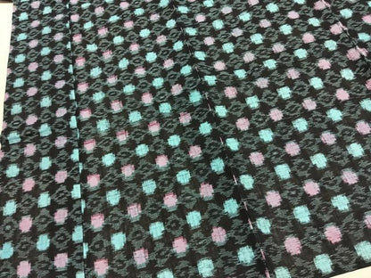 平和屋着物●久留米絣　単衣　幾何学文様　綿　逸品　AABL3340fy