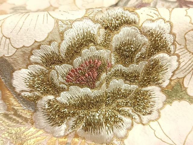 平和屋着物●豪華色留袖　刺繍　草花文　暈し染め　金糸　金銀彩　正絹　逸品　AABL3342fy