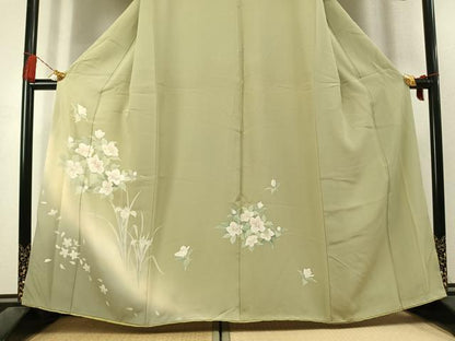 平和屋着物●訪問着　草花文　暈し染め　正絹　逸品　AABL3347fy