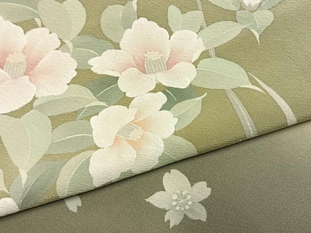 平和屋着物●訪問着　草花文　暈し染め　正絹　逸品　AABL3347fy