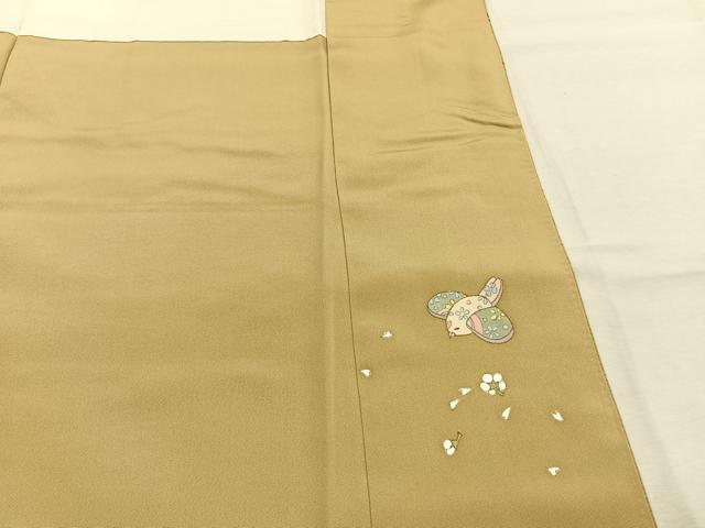 平和屋着物●京童人形絵師　高橋翠延　色留袖　人物文　金銀彩　正絹　逸品　AABL3349fy