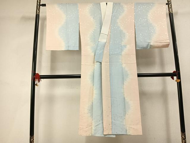平和屋着物●長襦袢　無双仕立て　舞葉地紋　暈し染め　正絹　逸品　AABL3350fy