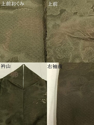 平和屋着物●訪問着　作家物　刺繍　雪輪花文　金銀彩　正絹　逸品　AABL3353fy
