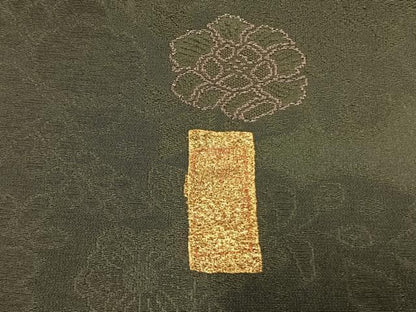 平和屋着物●訪問着　作家物　刺繍　雪輪花文　金銀彩　正絹　逸品　AABL3353fy