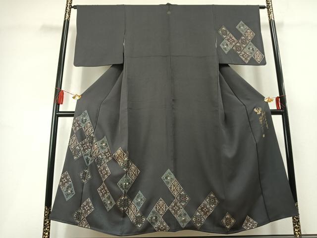平和屋着物●螺鈿工芸作家　佐野正喜　訪問着　吉祥文　金彩　正絹　逸品　AABL3356fy