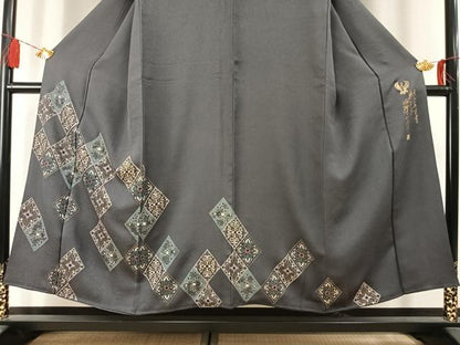 平和屋着物●螺鈿工芸作家　佐野正喜　訪問着　吉祥文　金彩　正絹　逸品　AABL3356fy