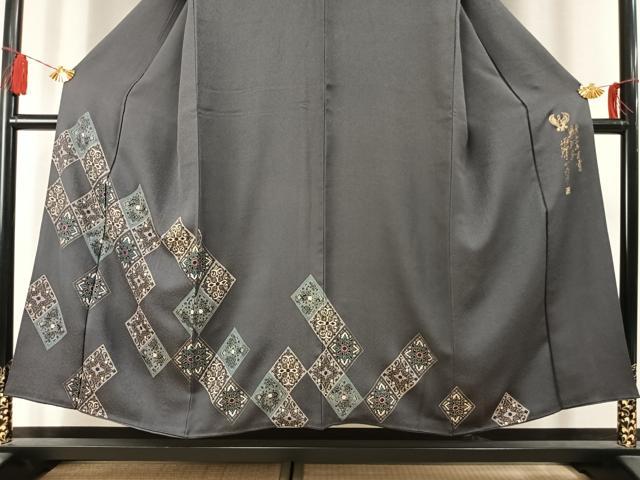 平和屋着物●螺鈿工芸作家　佐野正喜　訪問着　吉祥文　金彩　正絹　逸品　AABL3356fy