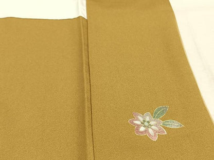 平和屋着物●訪問着　中国三大刺繍　スワトウ刺繍　汕頭刺繍　吉祥花鳥文　暈し染め　金銀彩　正絹　逸品　AABL3357fy