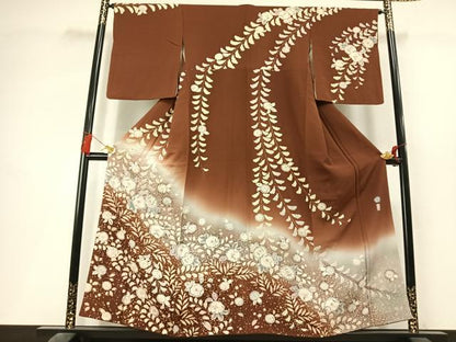 平和屋着物●訪問着　作家物　絞り　辻が花　暈し染め　やまと誂製　正絹　逸品　AABL3360fy