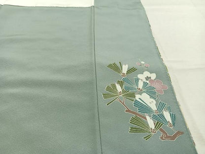 平和屋着物●豪華色留袖 中国三大刺繍 スワトウ刺繍 汕頭刺繍 総刺繍 麗光刺繍 風景花文 暈し染め 金糸 正絹 逸品 AABL3361fy
