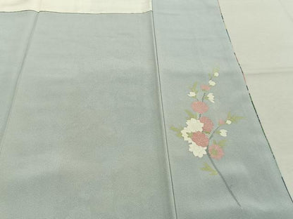 平和屋着物●日本画家　白鳥映雪　訪問着　花鳥文　暈し染め　正絹　逸品　AABL3362fy