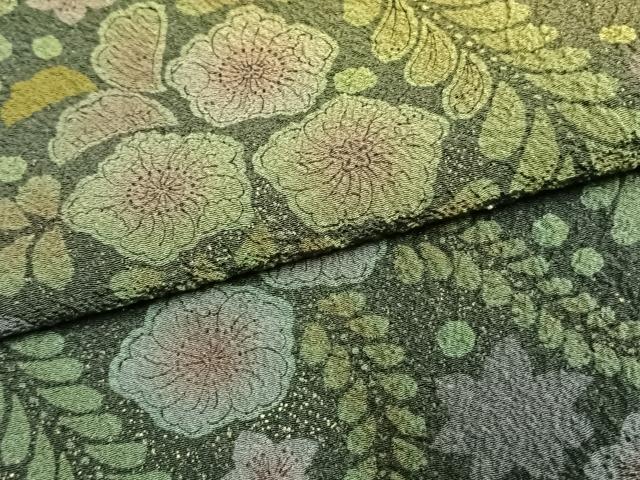 平和屋着物●訪問着　辻が花　絞り　褐色　暈し染め　金彩　正絹　逸品　未使用　AABL3364fy