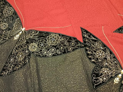 平和屋着物●豪華振袖　刺繍　舞蝶文　暈し染め　金銀糸　やまと誂製　正絹　逸品　AABL3366fy
