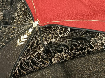 平和屋着物●豪華振袖　刺繍　舞蝶文　暈し染め　金銀糸　やまと誂製　正絹　逸品　AABL3366fy