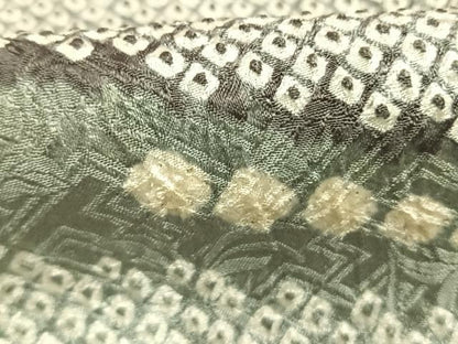 平和屋着物●訪問着　総絞り　抽象文様　正絹　逸品　AABL3369fy