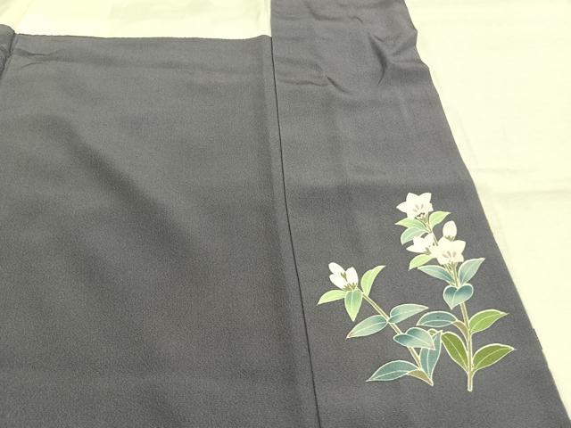 平和屋着物●訪問着　作家物　鴛鴦花文　暈し染め　金銀彩　正絹　逸品　AABL3373fy