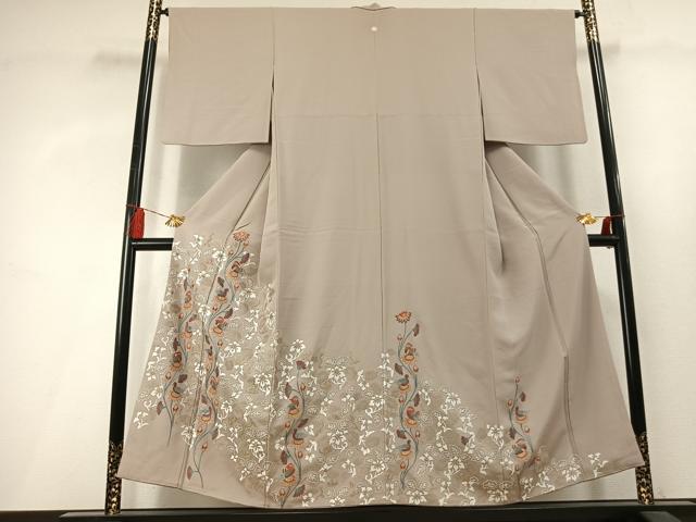 平和屋着物●豪華色留袖　中国三大刺繍　相良刺繍　総刺繍　花鳥文　金糸　正絹　逸品　AABL3374fy