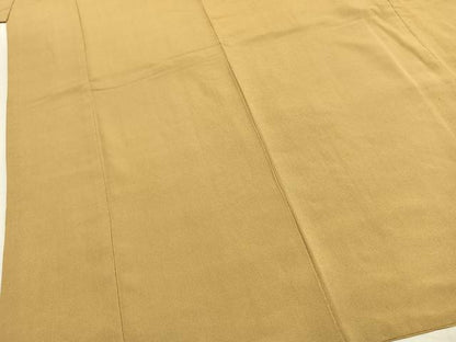 平和屋着物●上質な色無地　枯色　正絹　逸品　AABL3381fy
